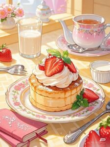 pâtisseries, sucreries, food, dessin, kawai, mignon